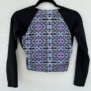 Free People Movement X Zinke Rash Guard Medium 3/4 Sleeve Open Back Knot